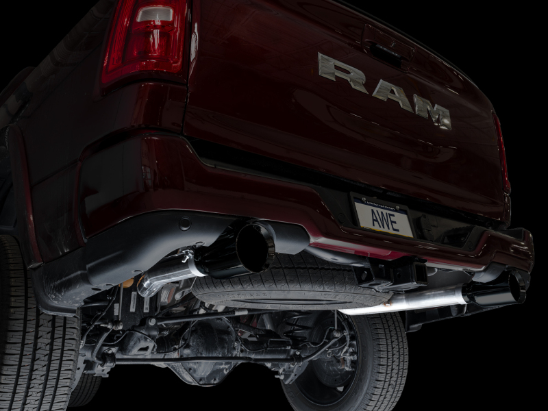 AWE Tuning Cat-Back Touring Exhaust - Diamond Black Tips for 25+ RAM 1500 3.0TT 0FG - Image 2