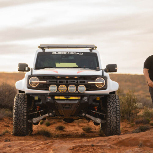 Alternative view of DV8 Offroad 2022+ Ford Bronco Raptor Tube Front Bumper