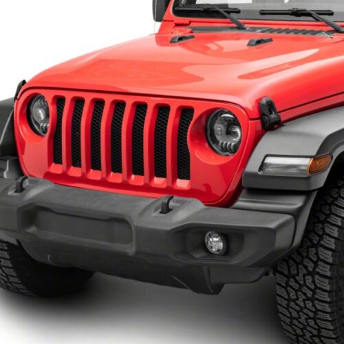 Raxiom for 2018-2023 Jeep Wrangler JL Axial Series 9-In Angel Eye LED Headlights- Black Housing (Clear Lens) - Image 5