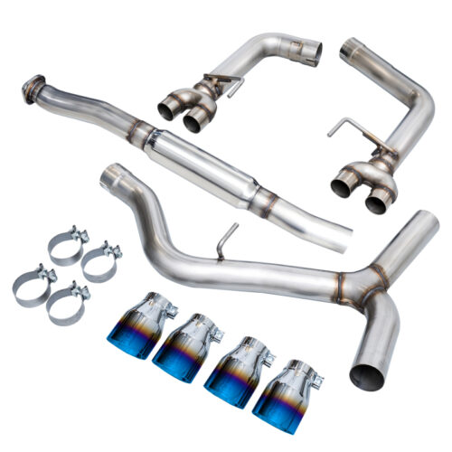 AWE Tuning Track Edition Exhaust - Vapor Blue Quad Tips (102mm) for 12-14 Subaru WRX STI Sedan - Image 3