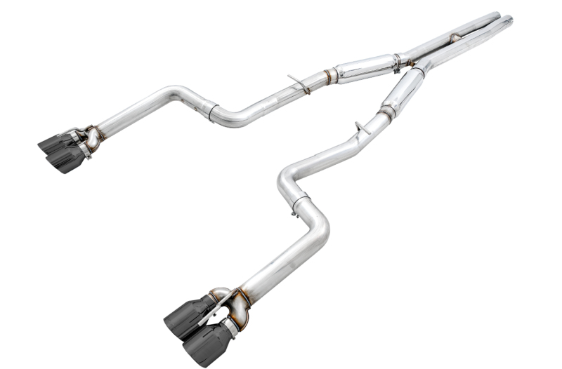 AWE Tuning Track Edition Exhaust - Quad Diamond Black Tips for 2015+ Dodge Challenger 6.4L/6.2L SC - Image 4