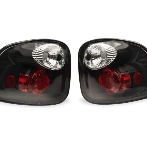 Raxiom for 1997-2000 Ford F-150 Flareside Axial Series Altezza Style Tail Lights- Black- Clear Lens