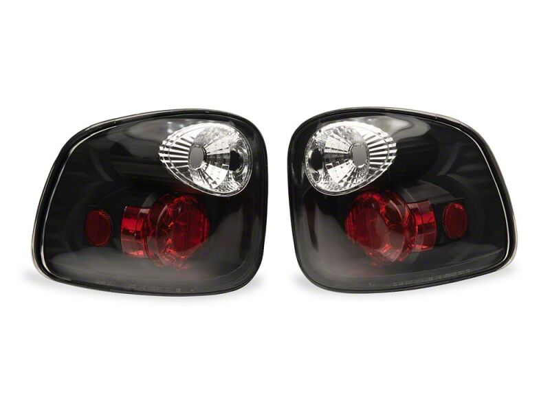Raxiom for 1997-2000 Ford F-150 Flareside Axial Series Altezza Style Tail Lights- Black- Clear Lens