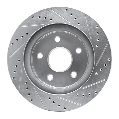 DFC 02-24 Chrysler Aspen Front Left Drilled & Slotted Silver Brake Rotor - Image 5