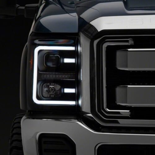 Alternative view of Raxiom for 2011-2016 Ford F-250 Super Duty LED Projector Headlights - Black Housing (Clear Lens)