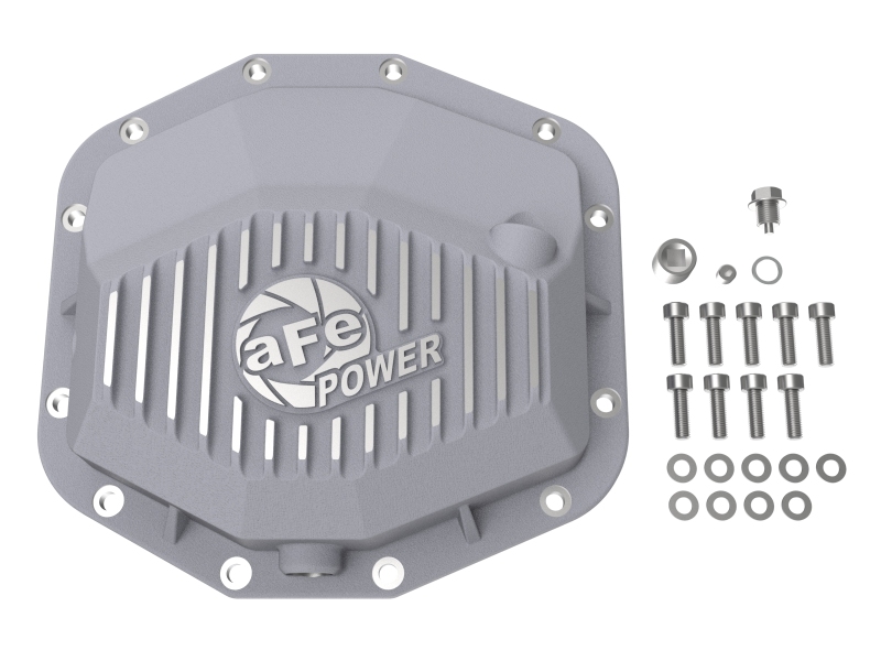 aFe Power 21-22 RAM 1500 TRX HEMI V8 6.2L(sc) Street Series Rear Differential Cover Raw w/ Machined Fins - Image 3
