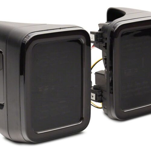 Alternative view of Raxiom for 2020-2023 Jeep Gladiator JT LED Tail Lights- Black Housing (Smoked Lens)
