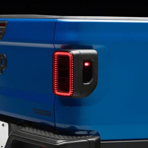 Raxiom for 2020-2026 Jeep Gladiator JT Axial Series LED Tail Lights- Black Housing- Smoked Lens