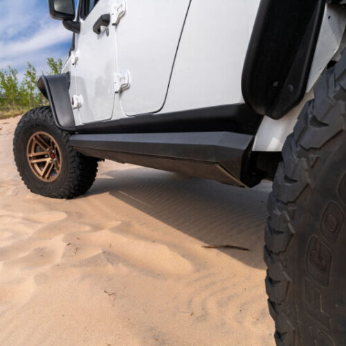 Alternative view of AMP Research PowerStep XL - Black (Incl OEM Style Illumination) for 2007-2018 Jeep Wrangler JKU 4DR