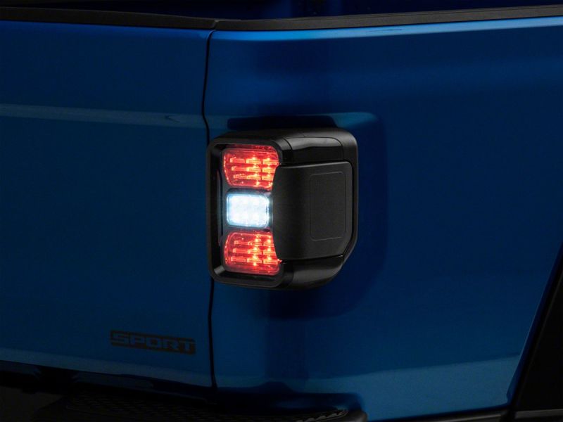 Raxiom for 2020-2023 Jeep Gladiator JT Axial Series LED Tail Lights- Black Housing (Smoked Lens) - Image 7