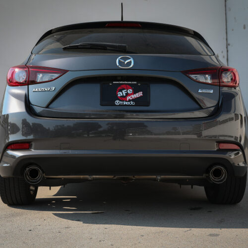 aFe Power Takeda 2-1/2in 304 SS Axle-Back Exhaust w/ Carbon Fiber Tips 14-18 Mazda 3 L4 2.0L/2.5L - Image 8