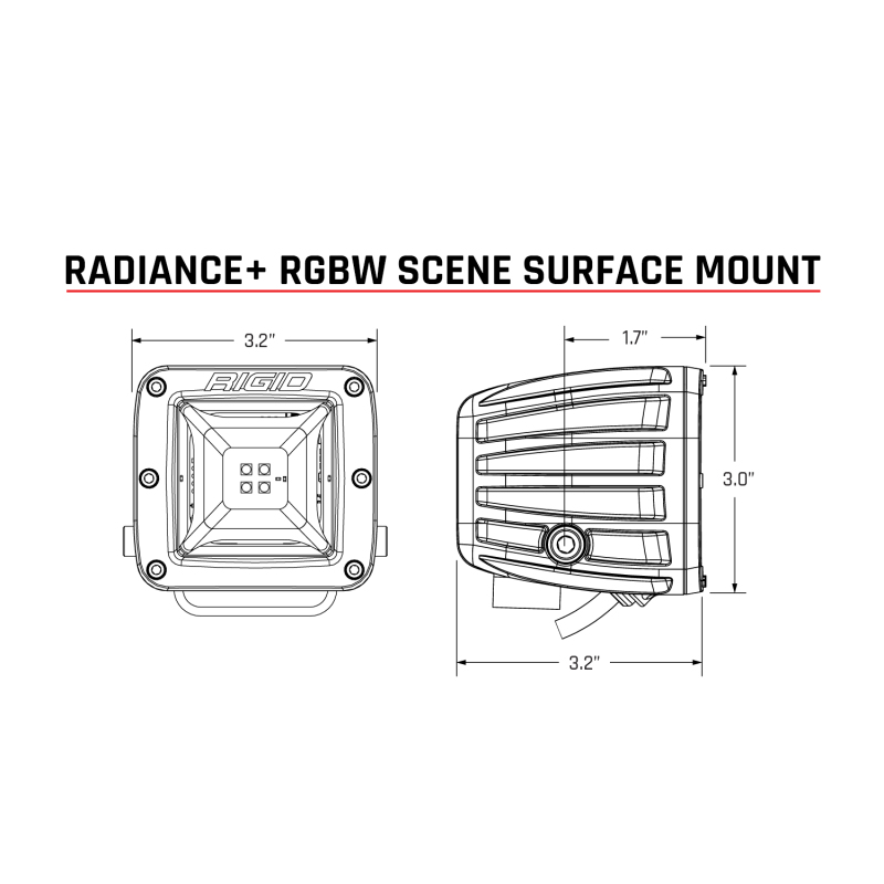 Rigid Industries Radiance+ Scene RGBW Surface Mount - Pair - Image 2