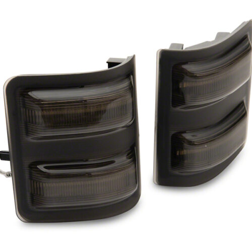 Raxiom for 2011-2016 Ford F-250/F-350 Super Duty Axial LED SEQL Switchback Side Mirror Marker Lamps- Smoked