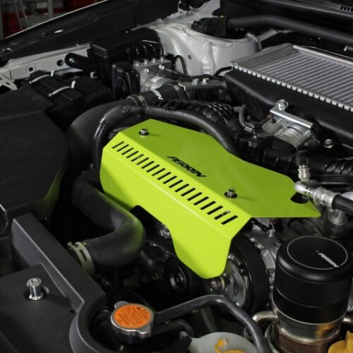 PERRIN 22-26 Subaru WRX Pulley Cover - Neon Yellow (TALL - For Use w/o PERRIN AOS) - Image 7