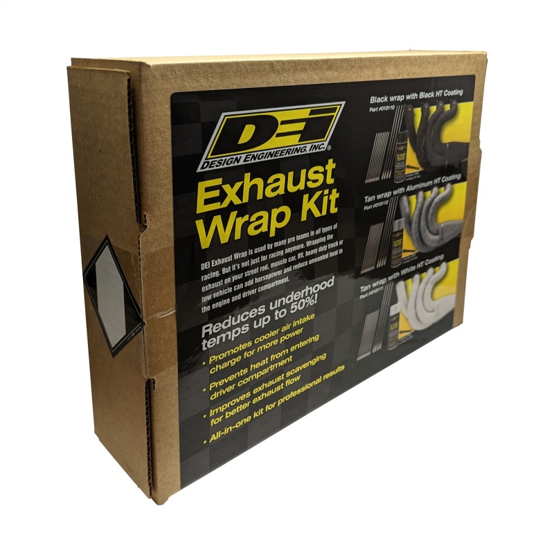 DEI 10112 Exhaust Wrap Kit - Tan Wrap & Aluminum HT Silicone Coating (Aerosol) - Image 3