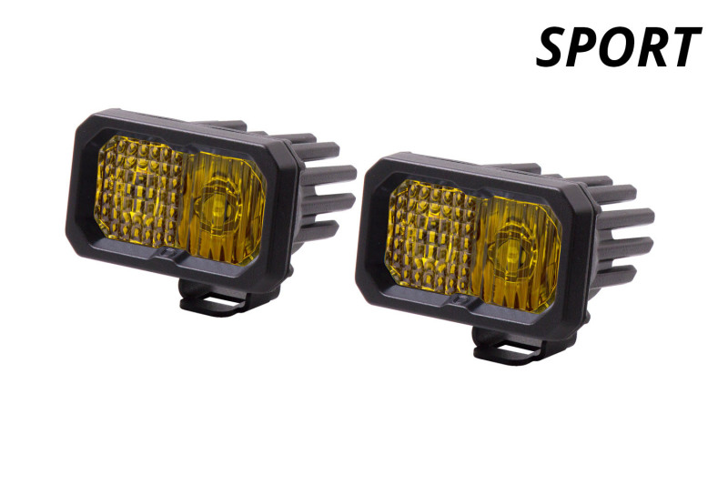 Diode Dynamics Stage Series 2 In LED Pod Sport - Yellow Combo Standard ABL (Pair) - Image 3