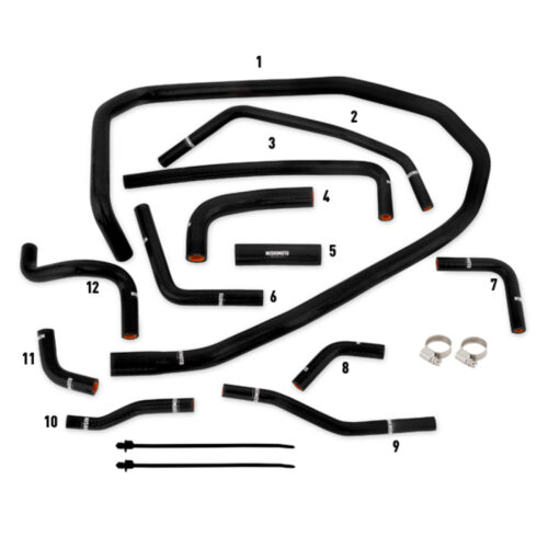 Mishimoto Radiator Coolant Ancillary Hoses Kit for 2015 Subaru WRX Black Silicone - Image 4