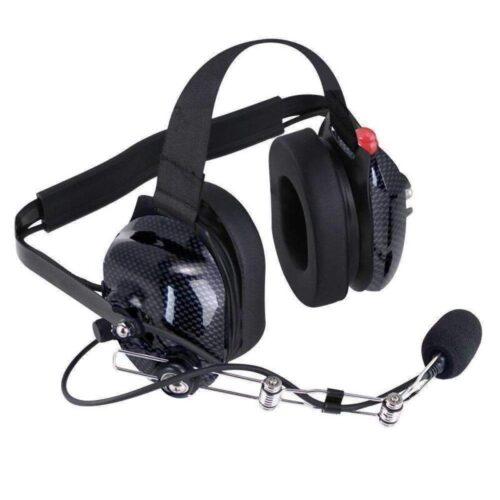 Rugged Radios H42 Behind the Head (BTH) Headset for 2-Way Radios Carbon Fiber