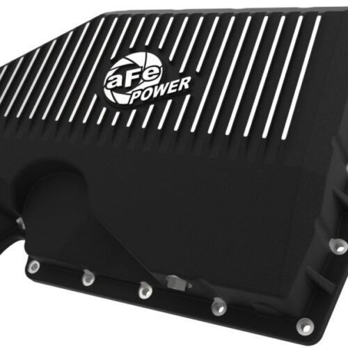 aFe Power 05-19 VW 1.8L/2.0L w/o Oil Sensor Engine Oil Pan Black POWER Street Series w/ Machined Fins