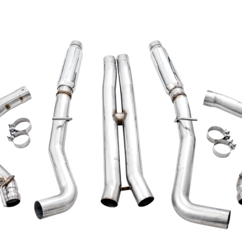 Alternative view of AWE Tuning Track Edition Exhaust - Use Stock Tips for 2015+ Dodge Challenger 6.4L/6.2L Supercharged