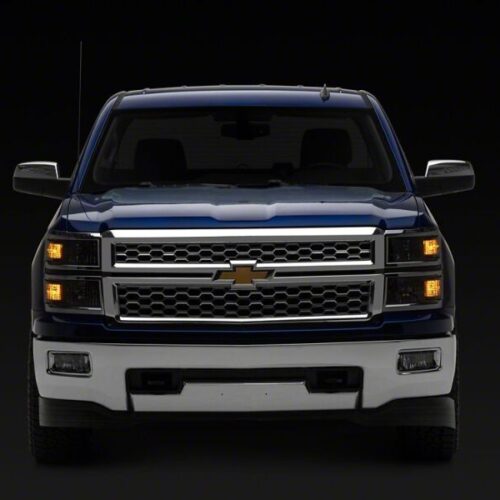 Raxiom for 2014-2015 Chevrolet Silverado 1500 OE Style Headlights/ Chrome Trim- Black - Clear Lens - Image 9