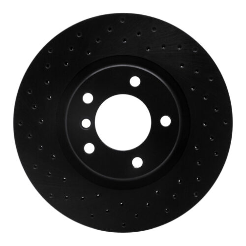 Alternative view of R1 Concepts for 95-99 BMW M3 E36 Right Front Drilled Black Brake Rotor