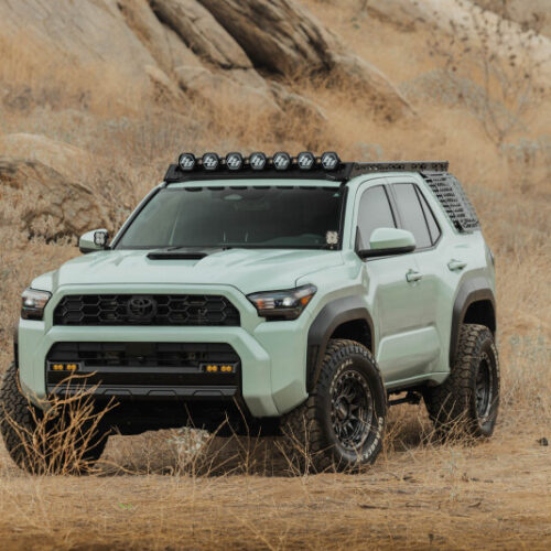 Alternative view of DV8 Offroad 25-26 Toyota 4Runner Exterior Window Molle for DV8 Offroad Roof Rack - Driver