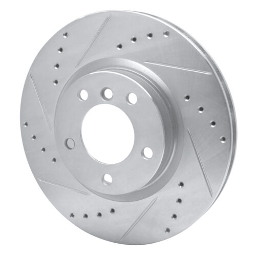 Alternative view of R1 Concepts for 95-99 BMW M3 E36 Right Front Drilled & Slotted Silver Brake Rotor
