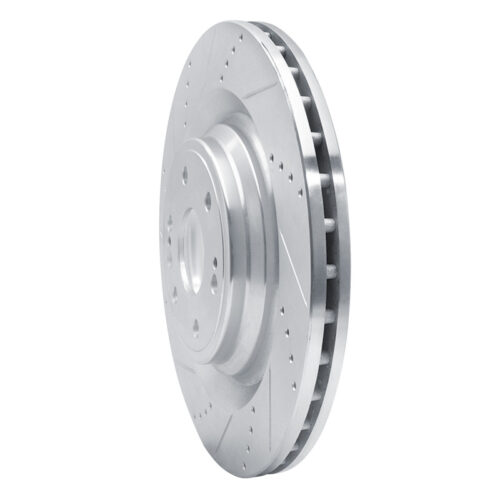 Alternative view of R1 Concepts for 14-20 Cadillac Escalade ESV Front Left Drilled & Slotted Silver Brake Rotor