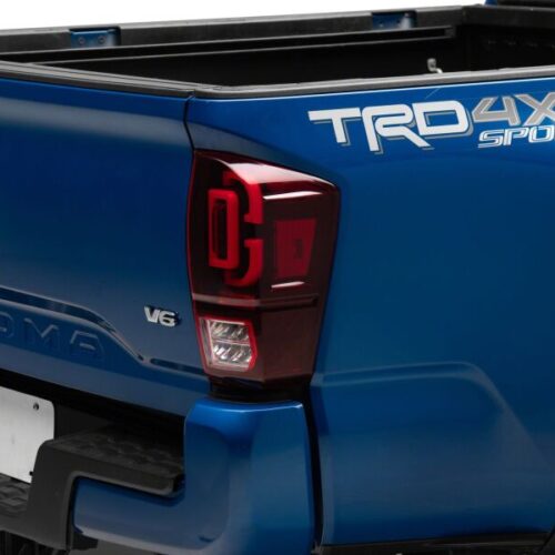 Raxiom for 2016-2023 Toyota Tacoma XW Series Sequential LED Tail Lights- Black Housing- Red Lens