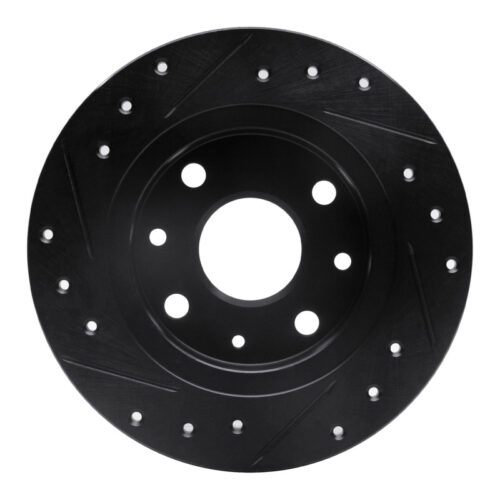 R1 Concepts for 90-93 Mazda Miata Rear Right Drilled & Slotted Black Brake Rotor - Image 5