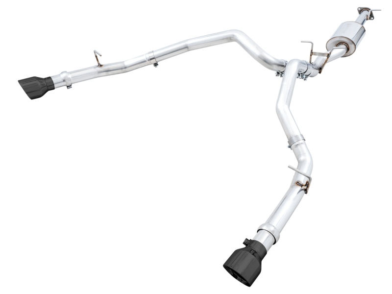 AWE Tuning Cat-Back Exhaust - Diamond Black Tips for 19-21 RAM 1500 5.7L (w/Cutouts) 0FG Dual Rear Exit