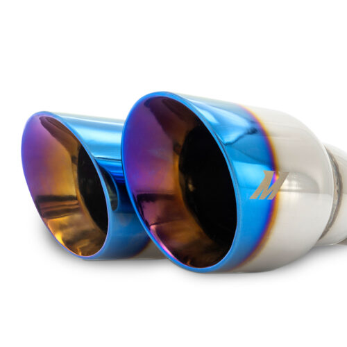 Mishimoto Dual Offset Tips 2.5in Inlet 3in Outlet Slash Cut - Burnt - Image 5