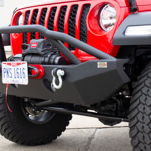 Fishbone Offroad 2018+ Jeep Wrangler JL - Black Aluminum Hawse Fairlead License Plate Mount - Image 7