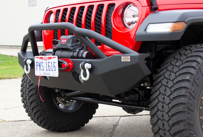 Fishbone Offroad 2018+ Jeep Wrangler JL - Black Aluminum Hawse Fairlead License Plate Mount - Image 7