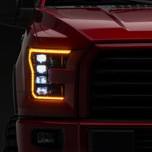 Raxiom for 2015-2017 Ford F-150 CXR Series LED Headlights- Black Housing- Clear Lens