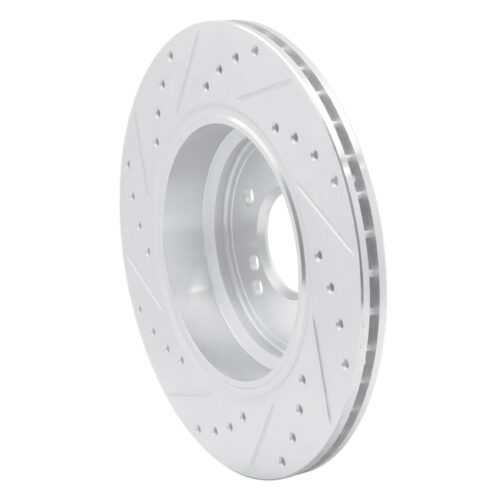 R1 Concepts for 00-06 BMW M5 Rear Right Drilled & Slotted Silver Brake Rotor - Image 4