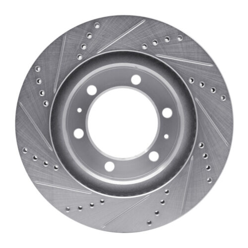 DFC 05-23 Toyota Tacoma Front Right Drilled & Slotted Silver Brake Rotor - Image 5