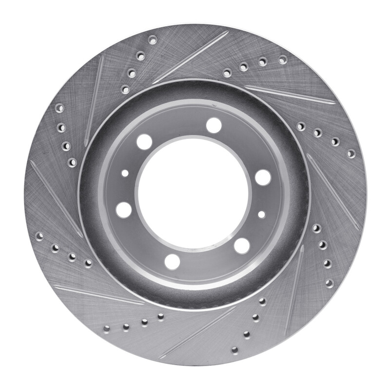 DFC 05-23 Toyota Tacoma Front Right Drilled & Slotted Silver Brake Rotor - Image 5