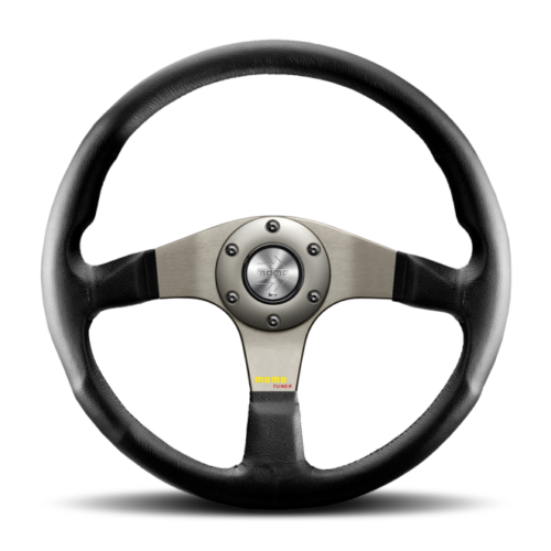 Alternative view of Momo TUN35BK0B Tuner Steering Wheel 350 mm - Black Leather/Red Stitch/Black Spokes