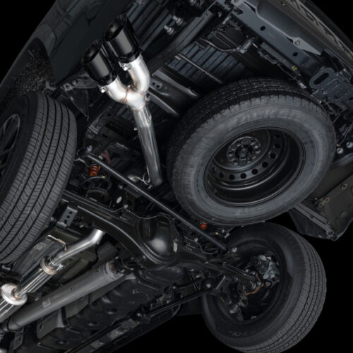 AWE Tuning 0FG Exhaust for 3rd Gen Toyota Tundra - Dual Diamond Black Tips - Image 3