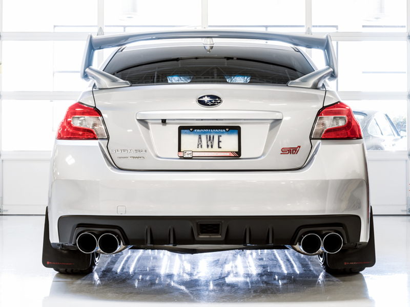 AWE Tuning Touring Edition Exhaust - Chrome Silver Tip (102mm) for Subaru STI VA / WRX GV / STI GV Sedan - Image 3