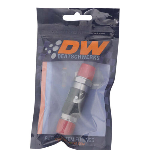 Alternative view of DeatschWerks 6AN Male Flare Quick Disconnect Dry Break Fitting - 2 Pieces Anodized Matte Black
