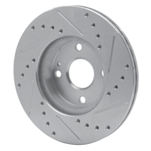 R1 Concepts for 94-02 Mazda Miata Front Left Drilled & Slotted Silver Brake Rotor - Image 4