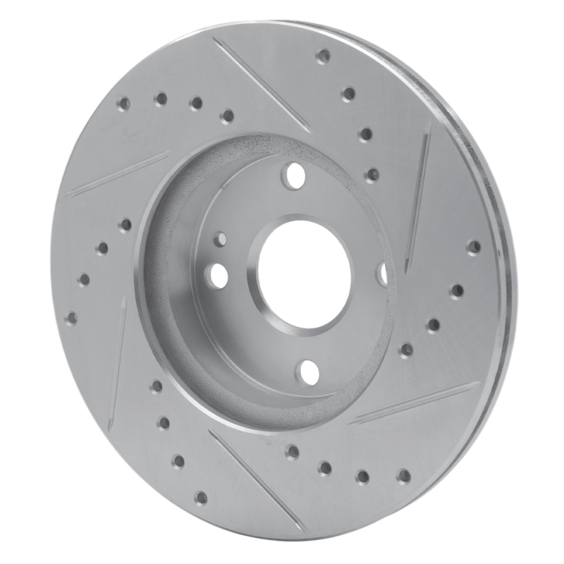 R1 Concepts for 94-02 Mazda Miata Front Left Drilled & Slotted Silver Brake Rotor - Image 4