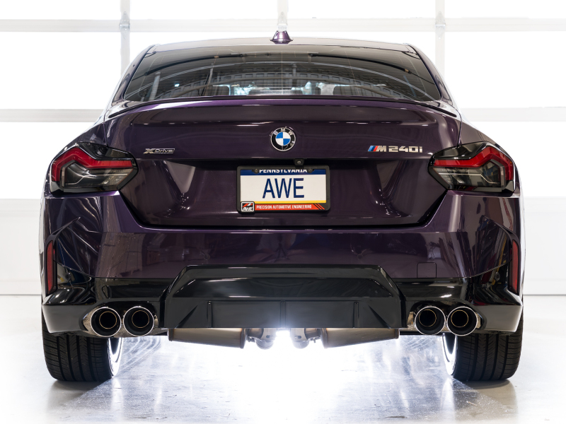AWE Tuning Track Edition Exhaust - Chrome Silver Tips for 22-26 BMW M240i (G42) - Image 8