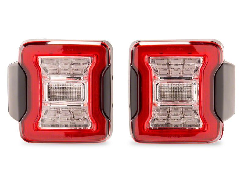 Raxiom for 2007-2018 Jeep Wrangler JK LED Tail Lights- Clear Housing- Clear Lens - Image 3
