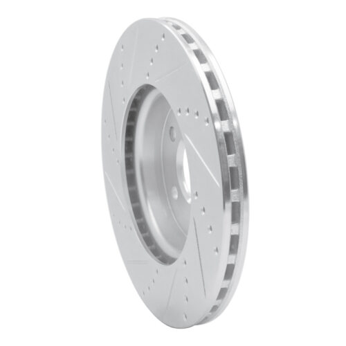 R1 Concepts for 08-25 Audi A4 (USA/Canada) Front Right Drilled & Slotted Silver Brake Rotor - Image 4