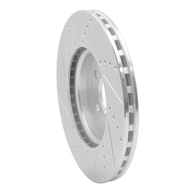 R1 Concepts for 08-25 Audi A4 (USA/Canada) Front Right Drilled & Slotted Silver Brake Rotor - Image 4