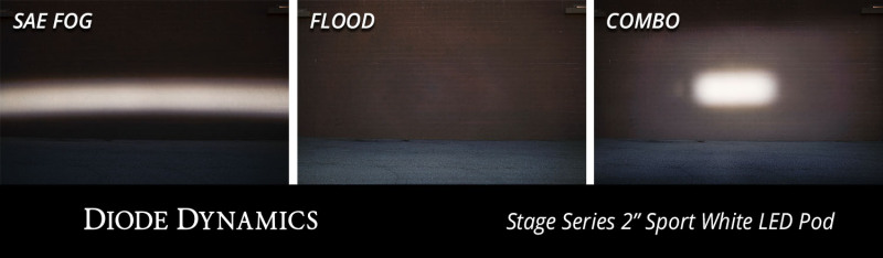 Diode Dynamics Stage Series 2 In LED Pod Sport - White Flood Flush RBL (Pair) - Image 2